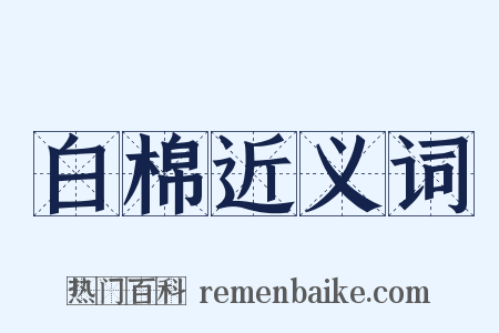 白棉近义词是什么意思的图片